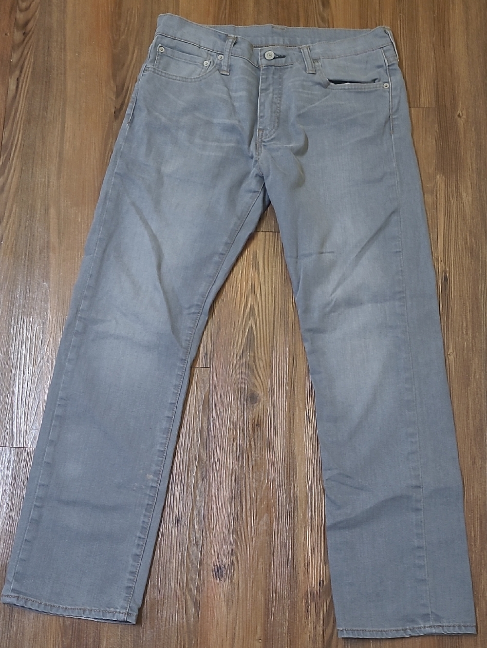 Levi's Men's Light Grey Straight Jeans